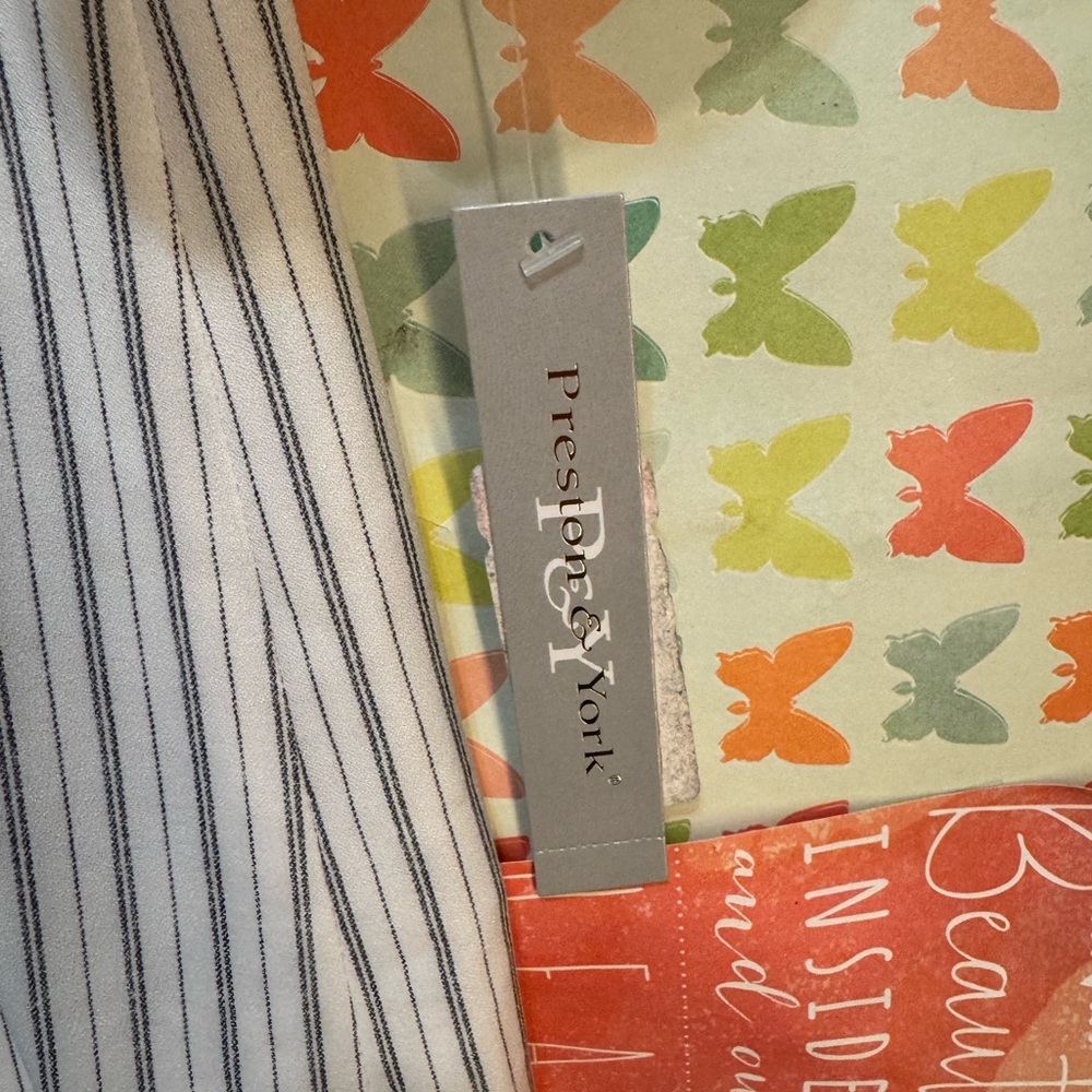 NWT Preston & York Navy and White Striped Dress 10 - Picture 4 of 8